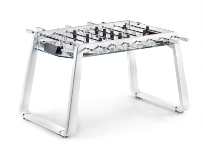 07 impatia derby canvas foosball table white transparent glass master