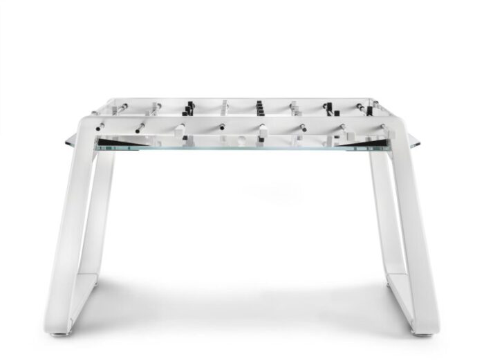 12 impatia derby canvas foosball table white transparent glass master