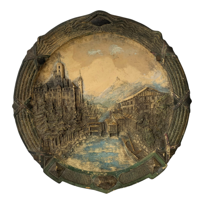 1900s austria cityscape display plate 8113