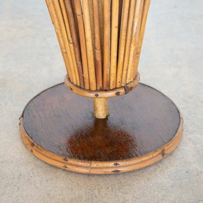 1950s french rattan umbrella stand 8034