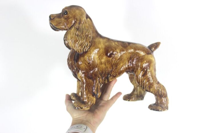 1950s red ceramic cocker spaniel 8902