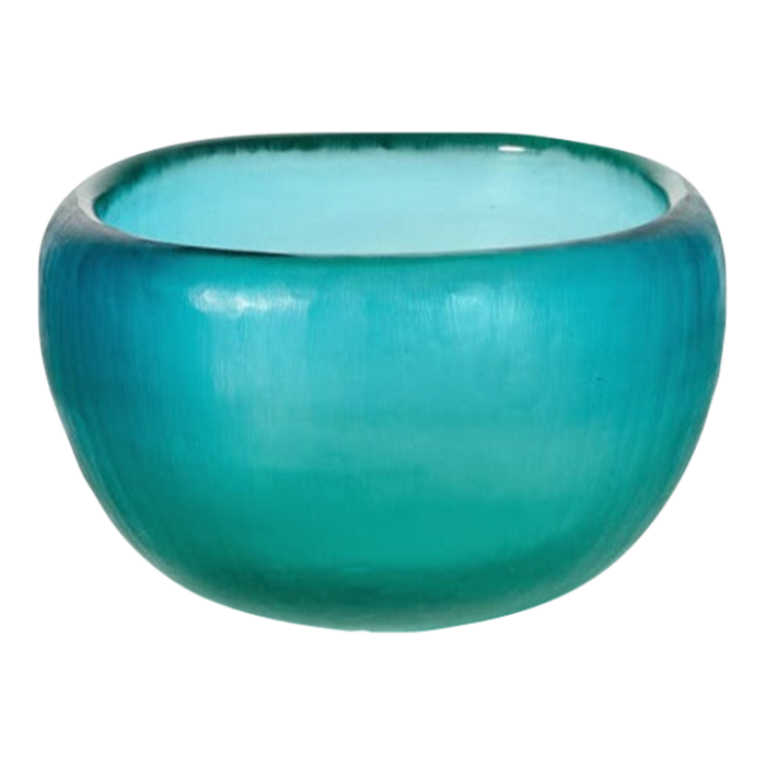 1960s carlo scarpa venini carroso turquoise dish 8737