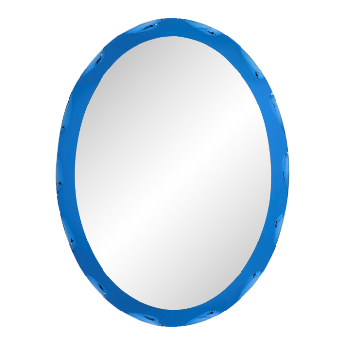 1960s crystal arte cobalt italian mirror 6382