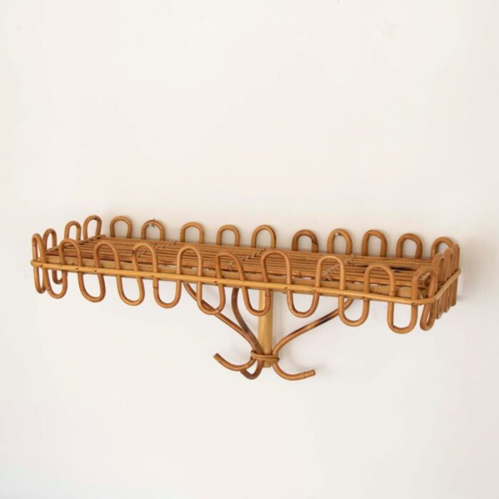 1960s italian rattan wall console 5606