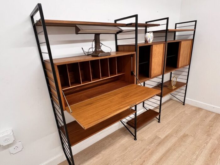 1960s mid century ladderax modular wall unit 3456