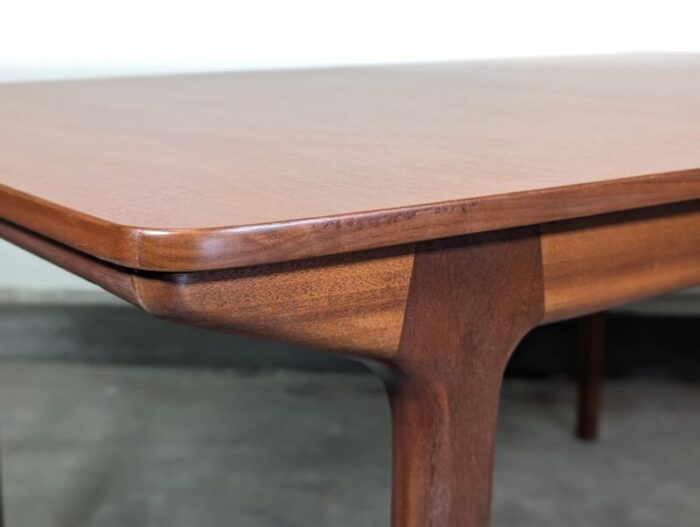 1960s mid century modern expandable teak dining table by mcintosh 3894