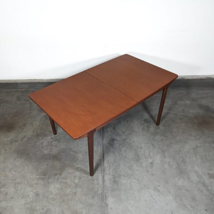 1960s mid century modern expandable teak dining table by mcintosh 4478