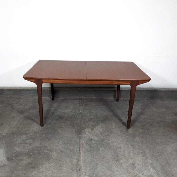 1960s mid century modern expandable teak dining table by mcintosh 9664