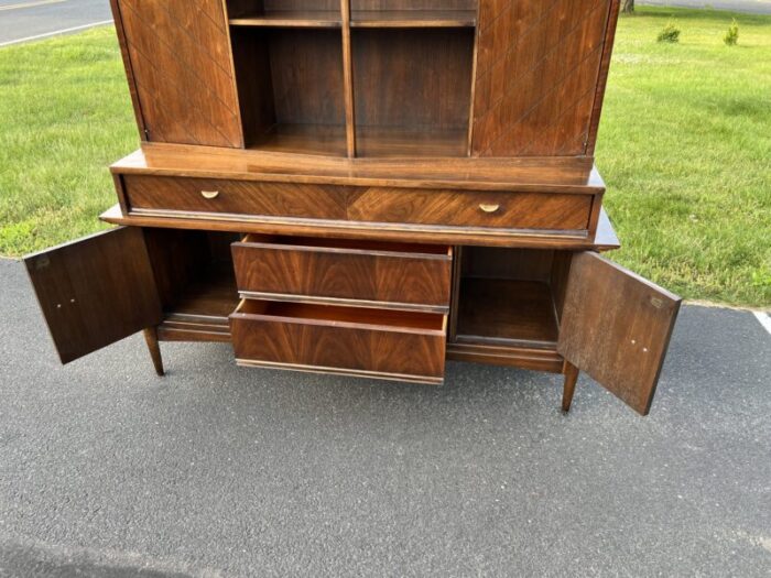 1960s vintage mid century modern walnut server by dixie 7768