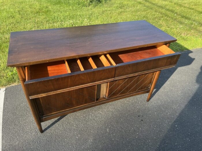 1960s vintage mid century modern walnut server by dixie 9496