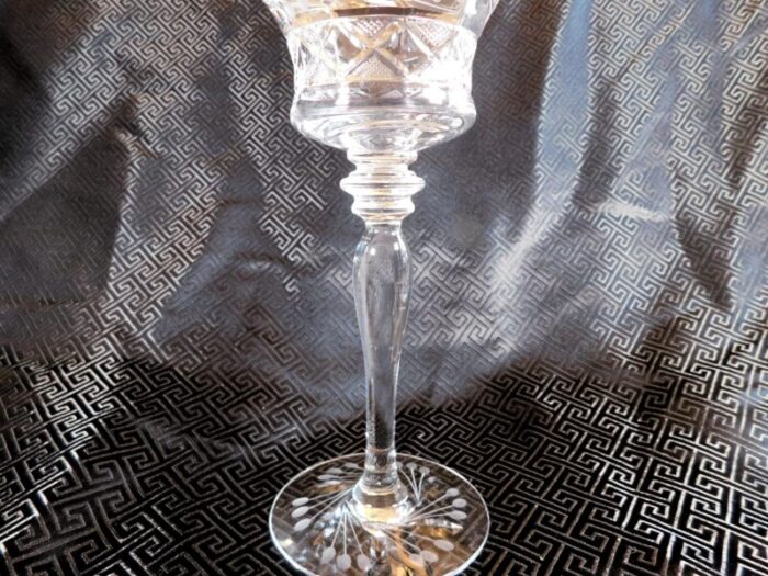 1970s cut glass margarita glass 0267