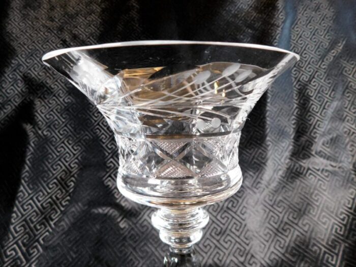 1970s cut glass margarita glass 2861