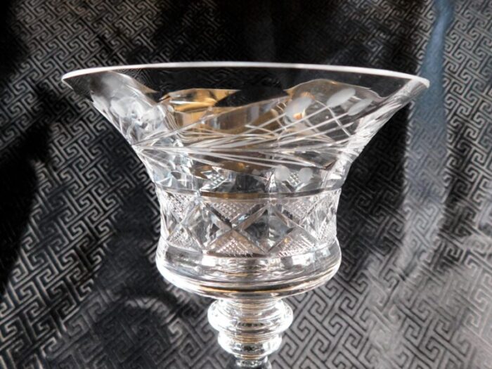 1970s cut glass margarita glass 4483