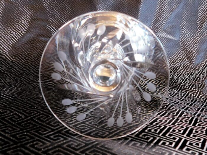 1970s cut glass margarita glass 4815