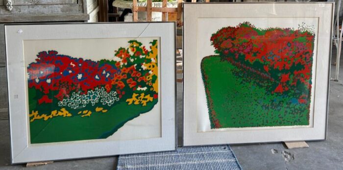 1970s original signed lois olian rheingold sumac 2 print framed 1323