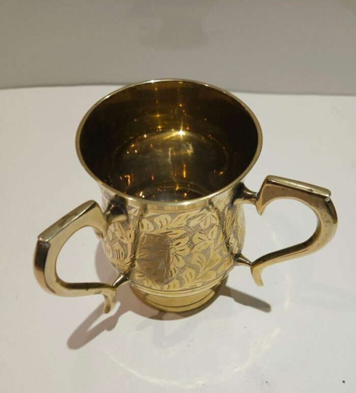 1970s two handles brass stein or tankard 5991