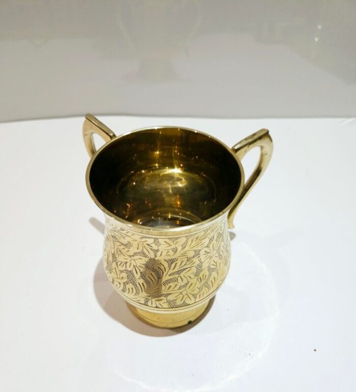 1970s two handles brass stein or tankard 8209