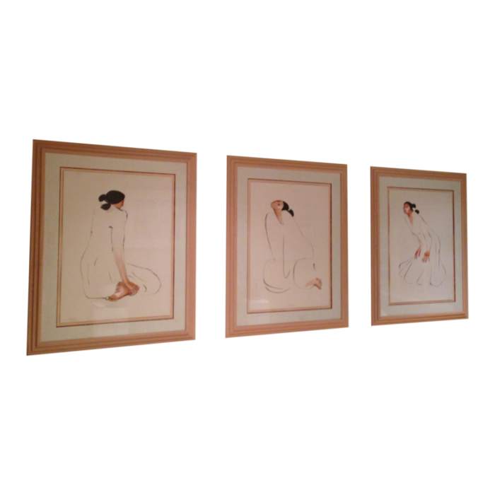 1980s rc gorman triptych trilogy set of 3 limited edition print serigraphs signed dated and titled framed 9601