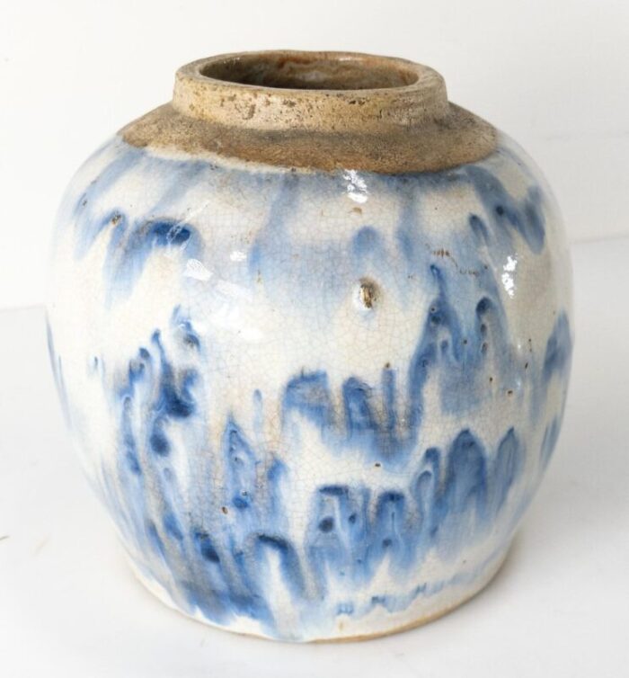 19th century chinese abstract blue and white ginger jar 2