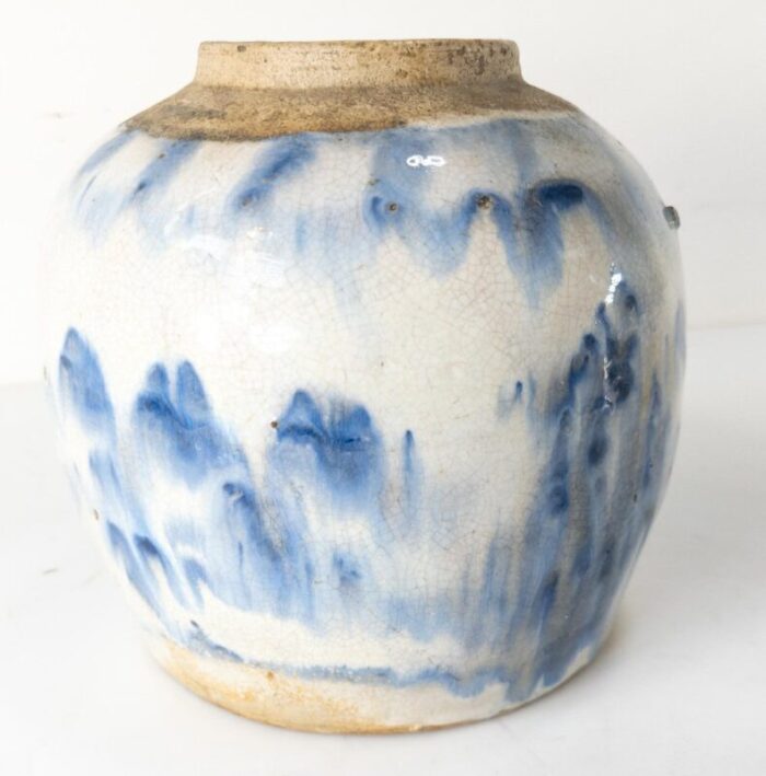 19th century chinese abstract blue and white ginger jar 3