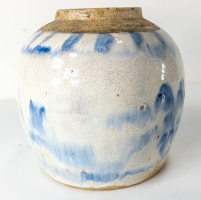 19th century chinese abstract blue and white ginger jar 4