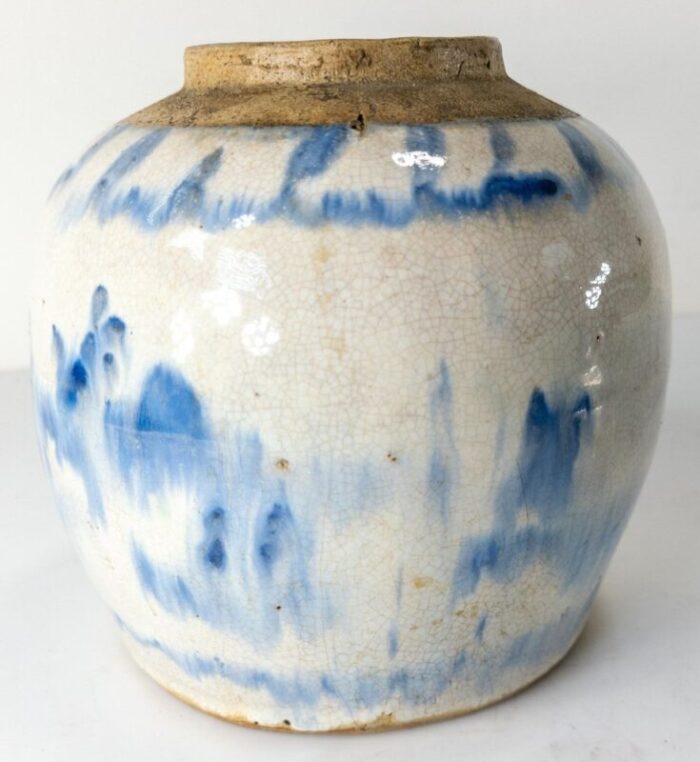 19th century chinese abstract blue and white ginger jar 5