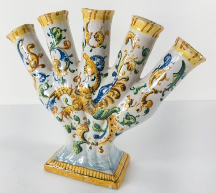 19th century european majolica maiolica faience tulipiere flower vase 13