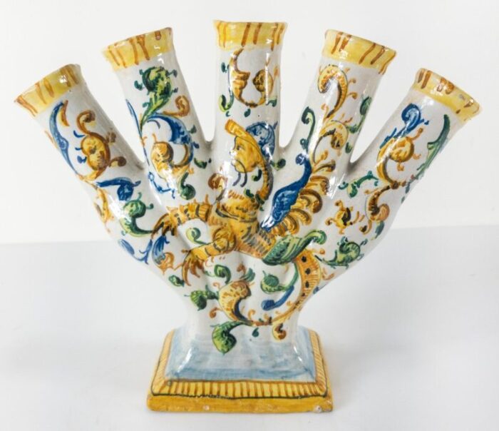 19th century european majolica maiolica faience tulipiere flower vase 2