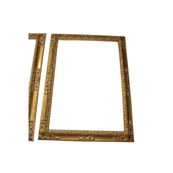 19th century gild gold carved wooden frames set of 2 1288