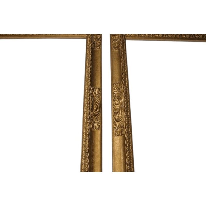 19th century gild gold carved wooden frames set of 2 2372