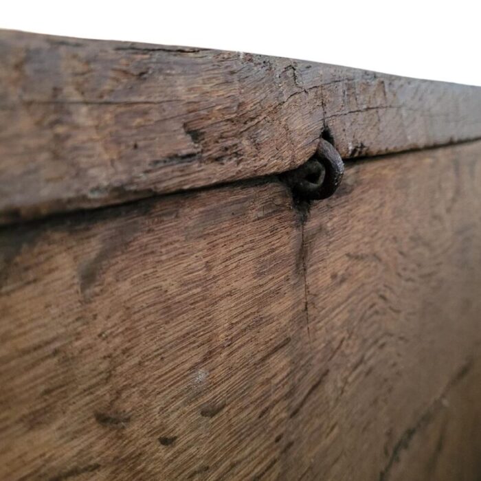 19th century gothic chest in oak wood north of castile 7693