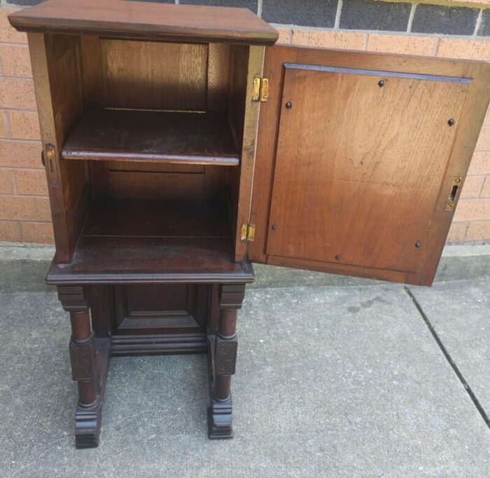 19th century jacobean style carved walnut side table 9251