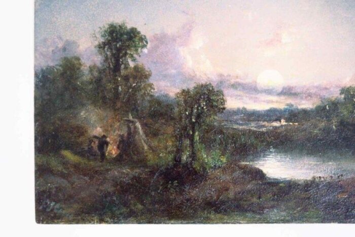 19th century landscape painting oil on cobber in the style of casper david friedrich 3