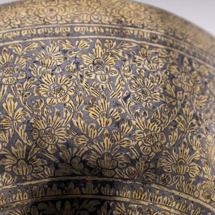 19th century thai silver gilt niello enamel bowl siam 1800s 10