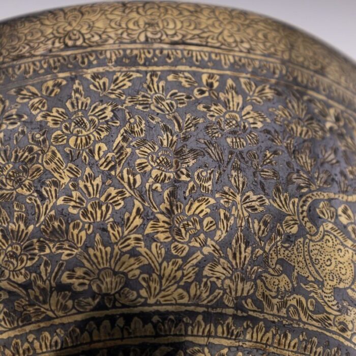 19th century thai silver gilt niello enamel bowl siam 1800s 12