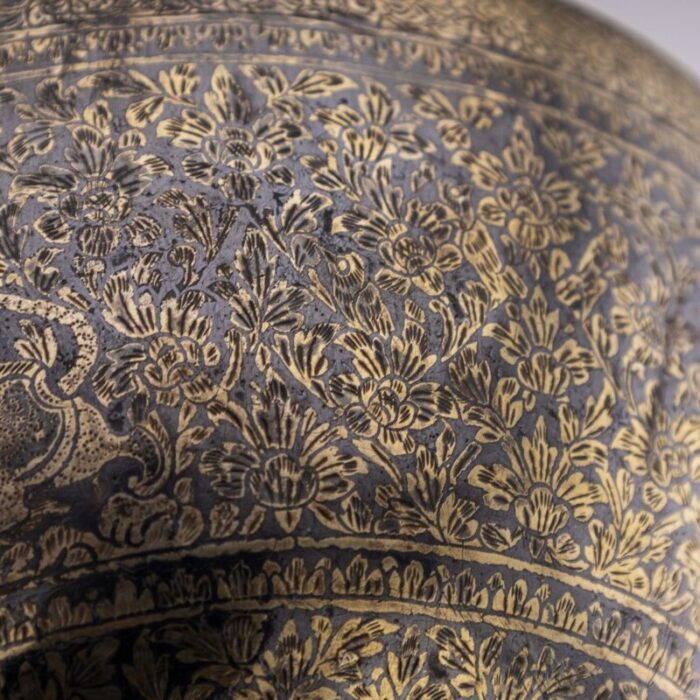 19th century thai silver gilt niello enamel bowl siam 1800s 13