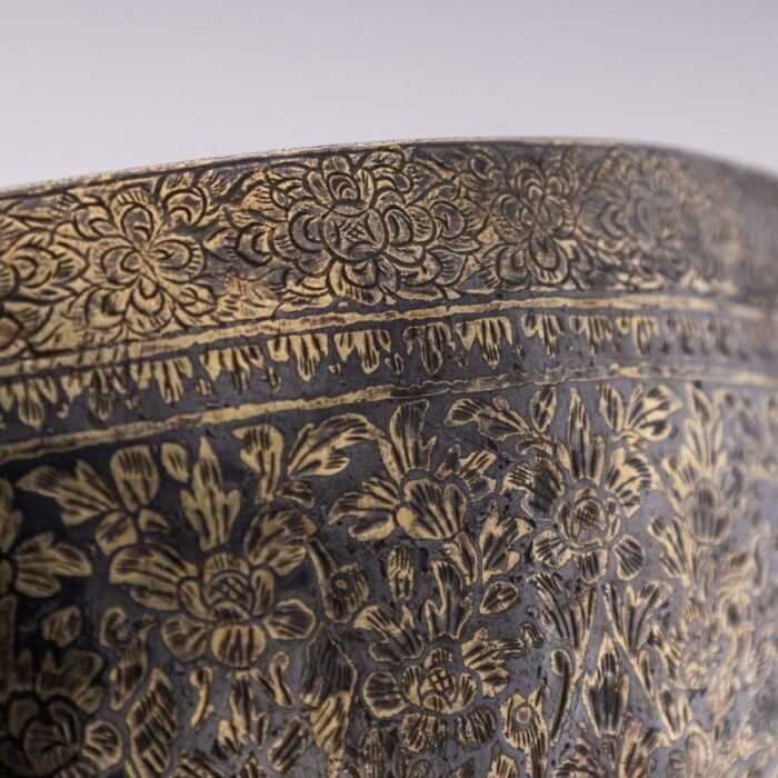 19th century thai silver gilt niello enamel bowl siam 1800s 15