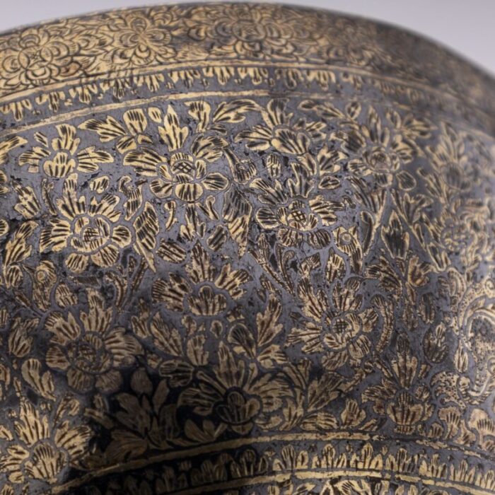 19th century thai silver gilt niello enamel bowl siam 1800s 16