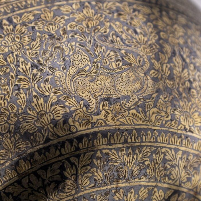 19th century thai silver gilt niello enamel bowl siam 1800s 8