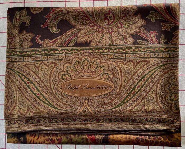 2006 ralph lauren paisley and pheasant silk twill scarf 1319