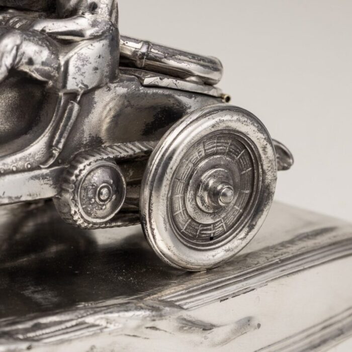 20th century german silver plated novelty racing car inkwell 1930s 10