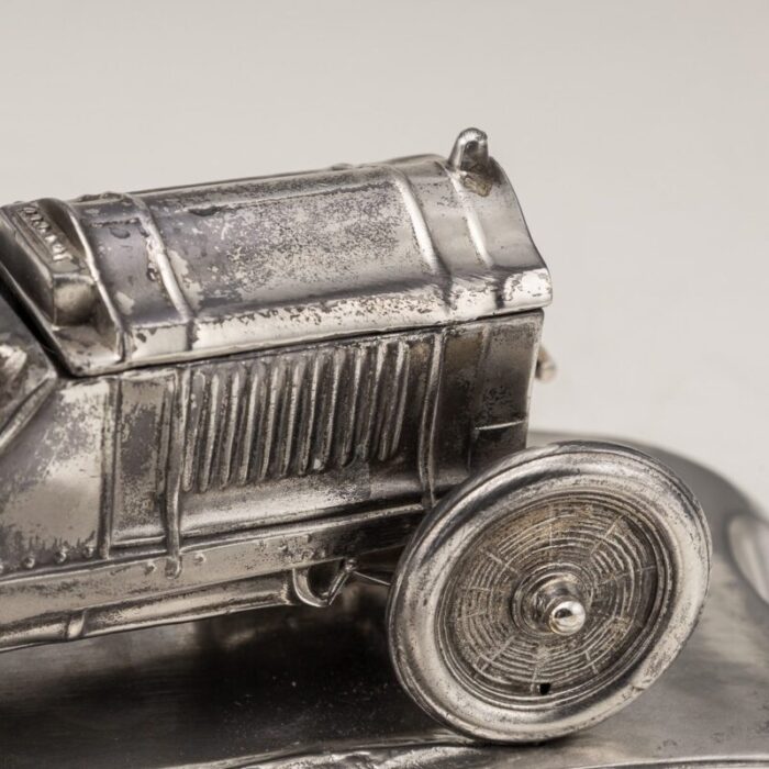 20th century german silver plated novelty racing car inkwell 1930s 13