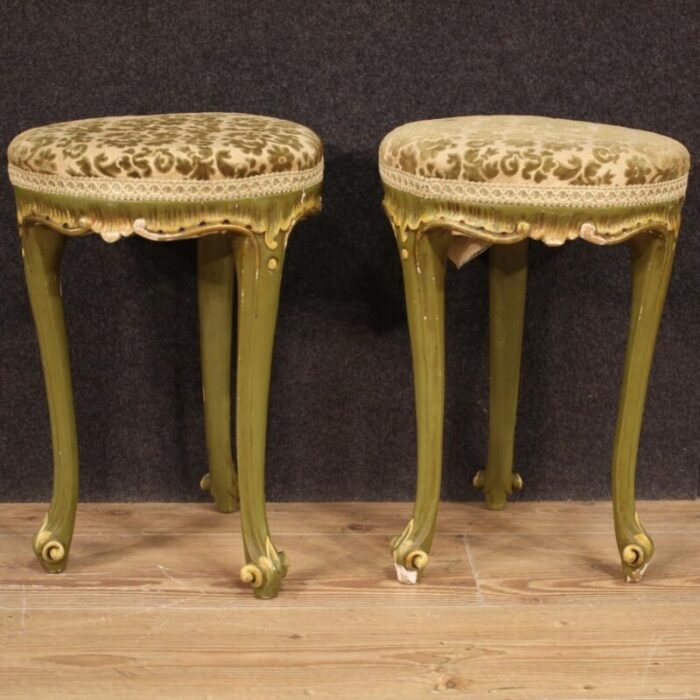 20th century italian venetian stools 1960s set of 2 3470