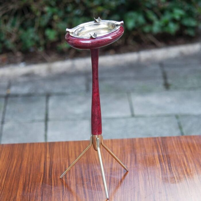 Aldo Tura Standing Ashtray red 2 1stdibs master