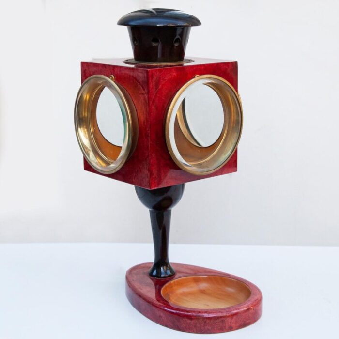 Aldo Tura table lamp lantern red 2 1stdibs master