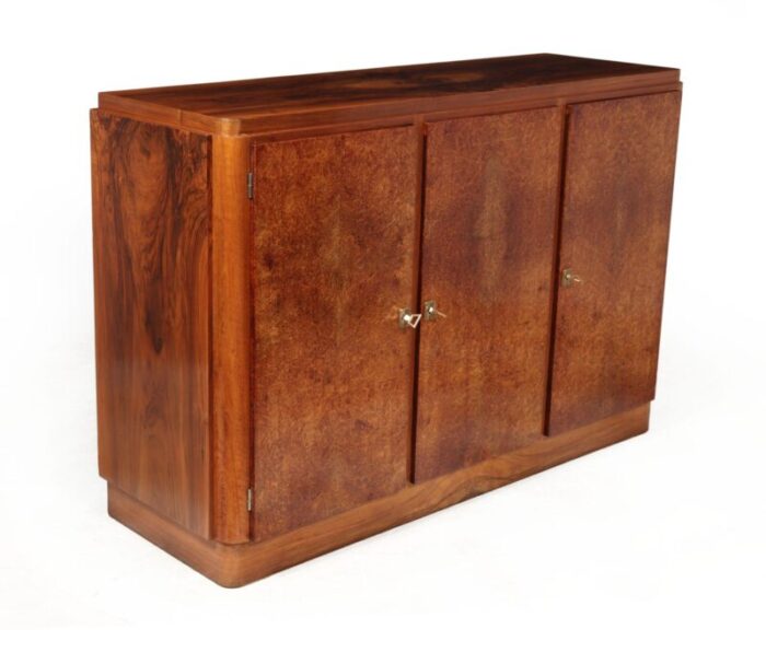 French Art Deco Sideboard in Amboyna and Walnut master