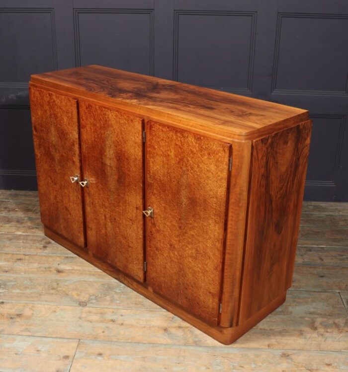 French Art Deco Sideboard in Amboyna and Walnut room master