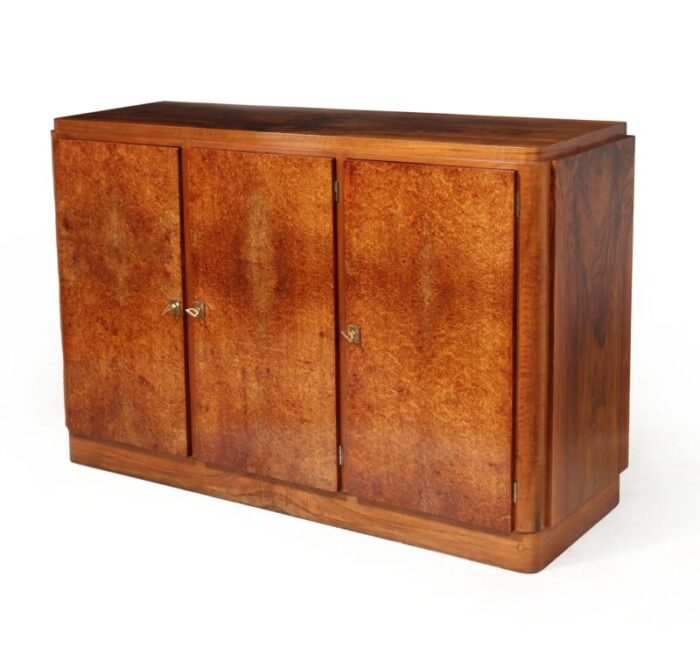 French Art Deco Sideboard in Amboyna and Walnut side master