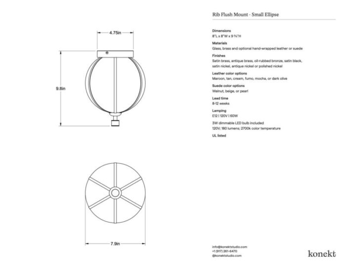 Konekt RibFlushMount SmallSphere master