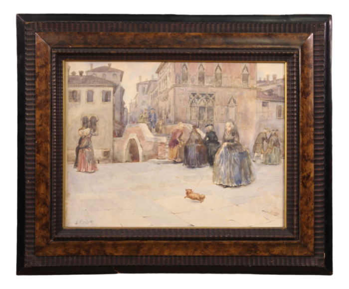 a corsetti view of venice 1950 framed 8103